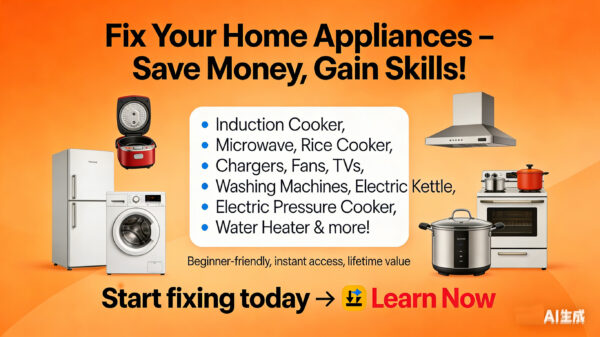 Electronics RepairTip's Course Common Household Appliance Repair Skills